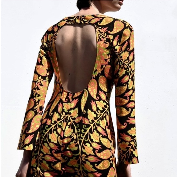 ZARA Printed Mini Dress - Picture 2 of 7